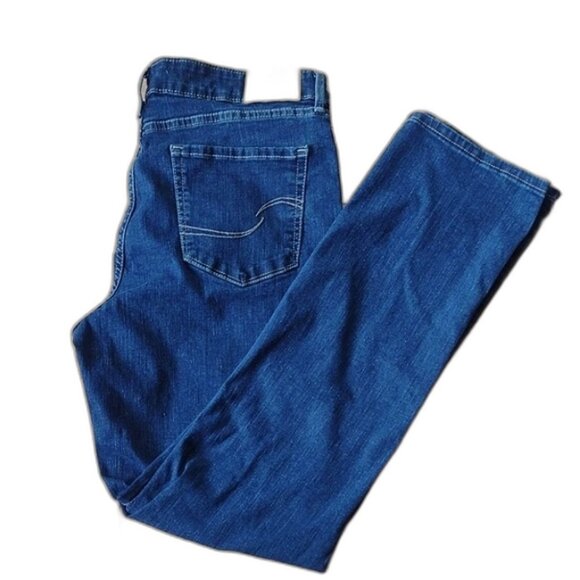 Levi Strauss Signature Gold Totally Shaping Straight Denim Jeans Size 12 M - Picture 1 of 13